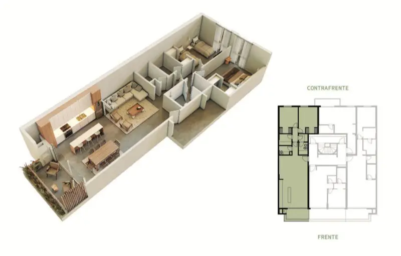Departamento 3 ambientes en ALBERTI al 1800