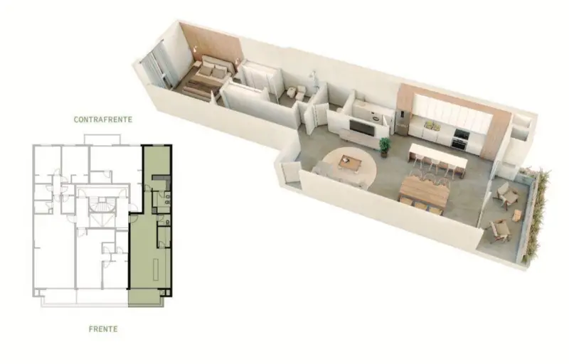 Departamento 2 ambientes en ALBERTI al 1800